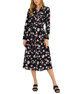Alfani Women's Belted Shirtdress Created For Macy's