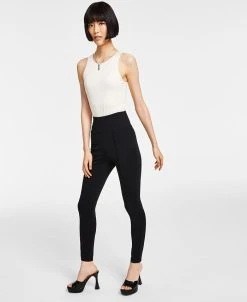 Bar III High-Waist Ponte-Knit Leggings, Created For Macy's