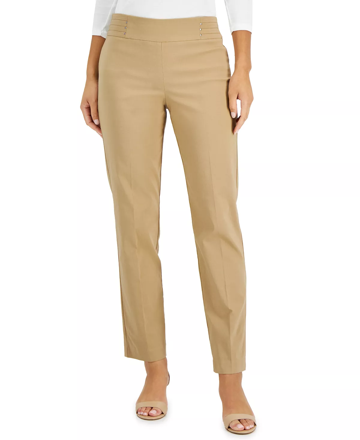 JM Collection Studded Pull-On Tummy Control Pants, Regular And Short Lengths, Created For Macy's 10 JM Collection Studded Pull-On Tummy Control Pants, Regular And Short Lengths, Created For Macy's - Image 10