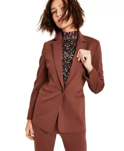 Bar III Women's Compression Single-Button Blazer, Created For Macy's -Anne Klein Sales Store 22170674 fpx