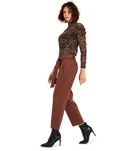Bar III Women's Tie-Waist Straight-Leg Ankle Pants, Created For Macy's 7 Bar III Women's Tie-Waist Straight-Leg Ankle Pants, Created For Macy's -Anne Klein Sales Store 22170699 fpx