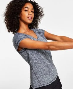 ID Ideology Women's Essentials Rapidry Heathered Performance T-Shirt, XS-4X, Created For Macy's -Anne Klein Sales Store 22175765 fpx