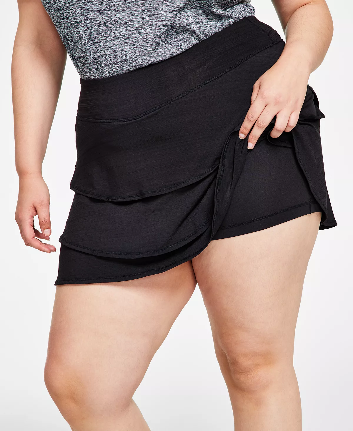 ID Ideology Flounce Skort, XS-4X, Created For Macy's 7 ID Ideology Flounce Skort, XS-4X, Created For Macy's - Image 7