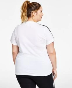 ADIDAS Women's Cotton 3 Stripes T-Shirt, XS-4X 15 ADIDAS Women's Cotton 3 Stripes T-Shirt, XS-4X -Anne Klein Sales Store 22176526 fpx