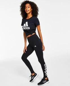 ADIDAS Women's Linear-Logo Full Length Leggings, XS-4X -Anne Klein Sales Store 22176664 fpx