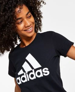 ADIDAS Women's Essentials Logo Cotton T-Shirt, XS-4X -Anne Klein Sales Store 22176690 fpx