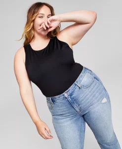 And Now This Women's Sleeveless High Neck Bodysuit, XS-4X -Anne Klein Sales Store 22178000 fpx