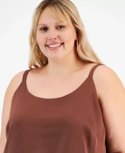 Bar III Plus Size Scoop-Neck Camisole, Created For Macy's -Anne Klein Sales Store 22179790 fpx