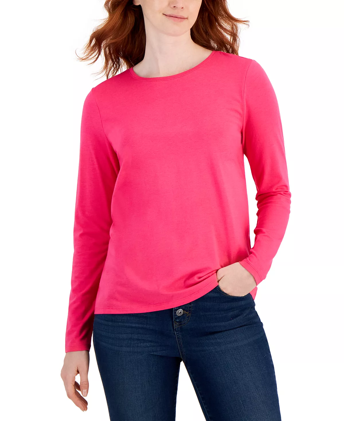 Style & Co Women's Long-Sleeve Crewneck T-Shirt, Created For Macy's 1 Style & Co Women's Long-Sleeve Crewneck T-Shirt, Created For Macy's