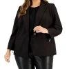 Kasper Plus Size Notched-Collar One-Button Jacket