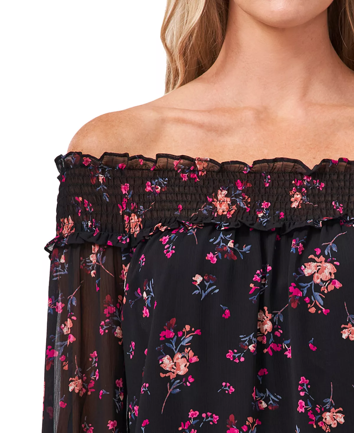CeCe Women's Off-The-Shoulder Floral Destiny Top 3 CeCe Women's Off-The-Shoulder Floral Destiny Top - Image 3