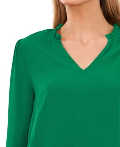 CeCe Ruffle-Sleeve Top -Anne Klein Sales Store 22199424 fpx
