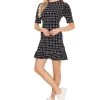 CeCe Women's Puff Sleeve Printed Knit Dress