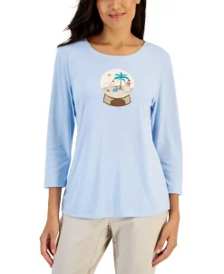 Karen Scott Women's Holiday Beach Top, Created For Macy's -Anne Klein Sales Store 22206663 fpx