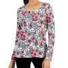 Karen Scott Women's-Long Sleeve Floral-Print Top, Created For Macy's