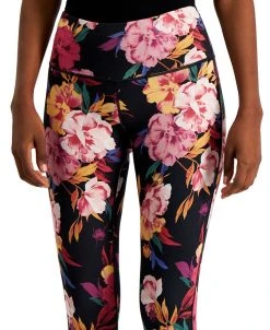 ID Ideology Petite Serena Floral Reversible 7/8 Leggings -Anne Klein Sales Store 22220578 fpx