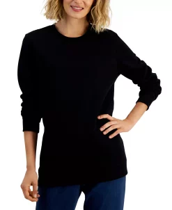 Karen Scott Women's Fleece Sweatshirt, Created For Macy's