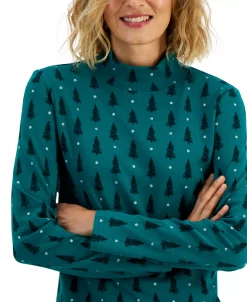 Karen Scott Women's Holiday Mock-Neck Top, Created For Macy's -Anne Klein Sales Store 22224036 fpx