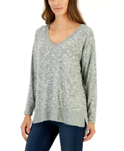 Style & Co Women's V-Neck Snit Top, Created For Macy's 6 Style & Co Women's V-Neck Snit Top, Created For Macy's -Anne Klein Sales Store 22241886 fpx