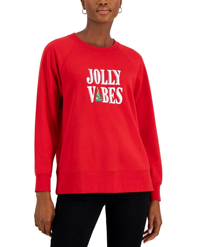 Style & Co Women's Holiday Sweatshirt, Created For Macy's 1 Style & Co Women's Holiday Sweatshirt, Created For Macy's