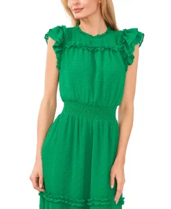 CeCe Ruffled Swiss Dot Midi Dress -Anne Klein Sales Store 22248269 fpx