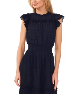 CeCe Ruffled Swiss Dot Midi Dress -Anne Klein Sales Store 22248276 fpx