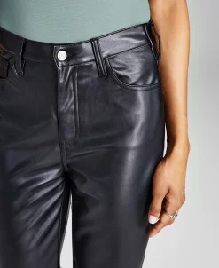 And Now This Women's High-Rise Faux-Leather Straight Pants -Anne Klein Sales Store 22250128 fpx