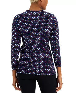 Anne Klein Printed Tie-Waist Top -Anne Klein Sales Store 22250830 fpx
