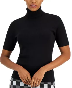 Anne Klein Women's Half-Sleeve Turtleneck Top -Anne Klein Sales Store 22250888 fpx