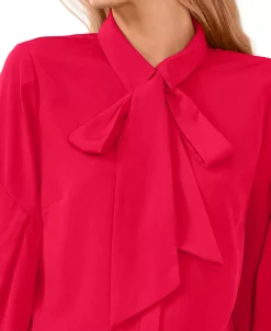 CeCe Women's Button-Up Bow Blouse -Anne Klein Sales Store 22257284 fpx