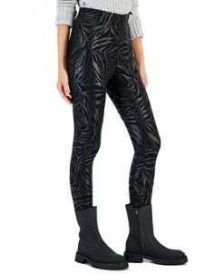 INC International Concepts Women's Animal-Print Metallic Ponté-Knit Skinny Pants, Created For Macy's -Anne Klein Sales Store 22269328 fpx