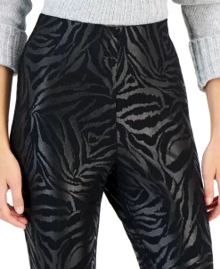 INC International Concepts Women's Animal-Print Metallic Ponté-Knit Skinny Pants, Created For Macy's -Anne Klein Sales Store 22269329 fpx