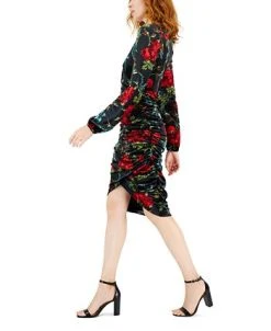 INC International Concepts Women's Ruched Blouson-Sleeve Dress, Created For Macy's -Anne Klein Sales Store 22269763 fpx