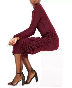 INC International Concepts Women's Drawstring-Ruched Dress, Created For Macy's 9 INC International Concepts Women's Drawstring-Ruched Dress, Created For Macy's -Anne Klein Sales Store 22269863 fpx