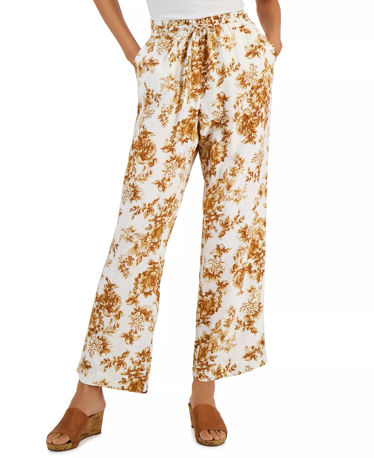 Charter Club Women's Toile Pull-On Pants, Created For Macy's 5 Charter Club Women's Toile Pull-On Pants, Created For Macy's - Image 5