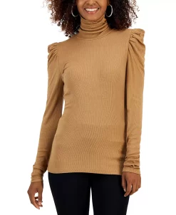 INC International Concepts Women's Puff-Sleeve Turtleneck Top, Created For Macy's -Anne Klein Sales Store 22270487 fpx