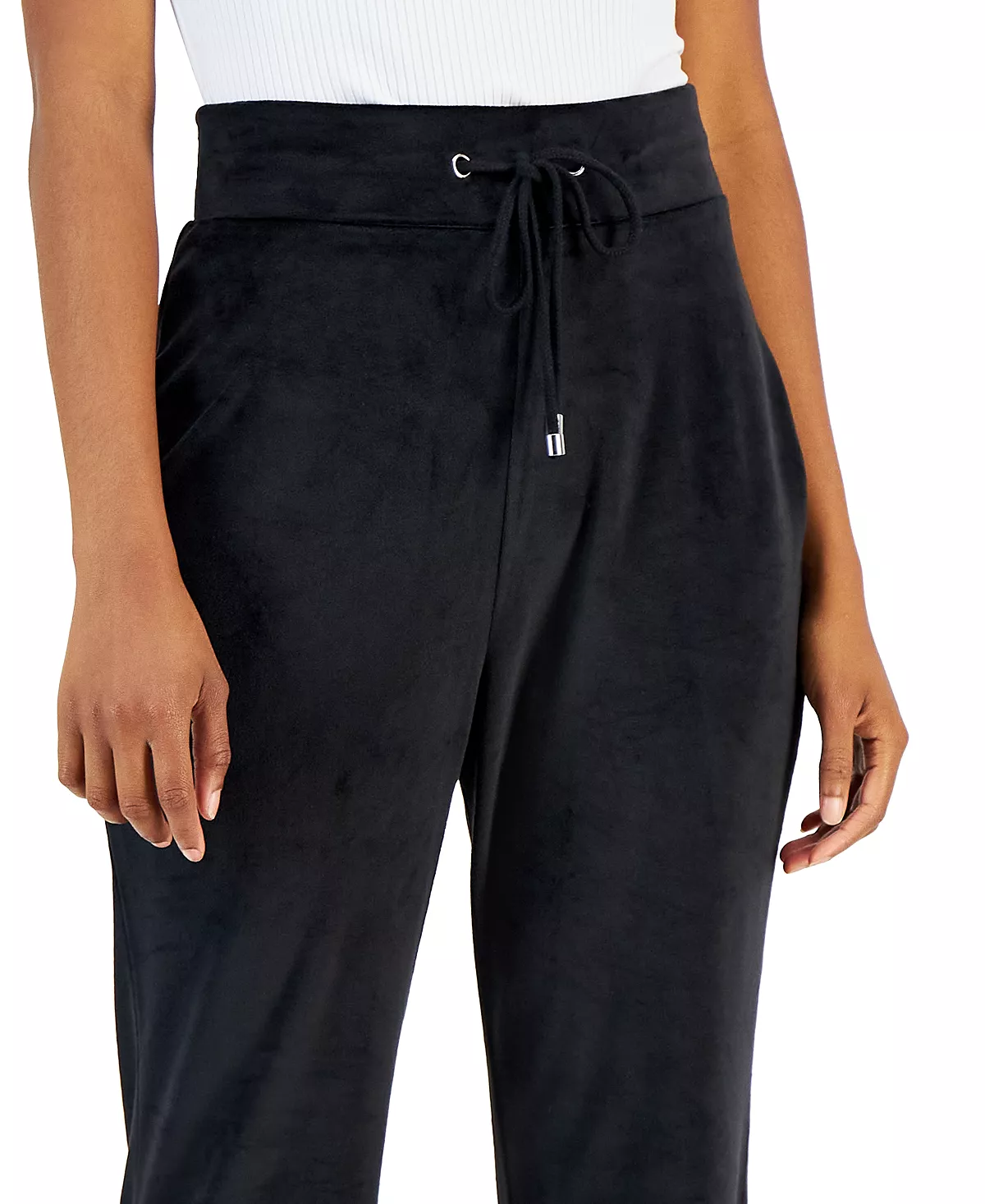 INC International Concepts Women's Velour High-Rise Flare-Leg Pants, Created For Macy's 2 INC International Concepts Women's Velour High-Rise Flare-Leg Pants, Created For Macy's - Image 2