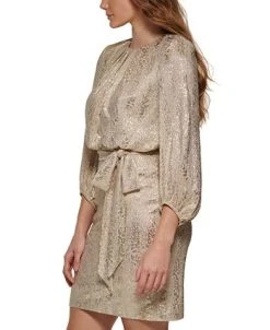 Vince Camuto Women's Belted 3/4-Sleeve Dress 7 Vince Camuto Women's Belted 3/4-Sleeve Dress -Anne Klein Sales Store 22289712 fpx