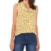 Vince Camuto Women's Sleeveless Etched Geo Blouse