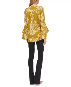 Vince Camuto Women's Flutter Sleeve V-neck Blouse -Anne Klein Sales Store 22291810 fpx