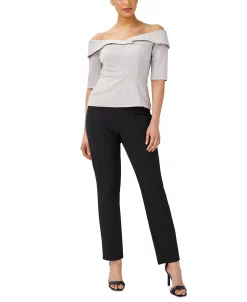 Adrianna Papell Women's Ruched Off-The-Shoulder Top 6 Adrianna Papell Women's Ruched Off-The-Shoulder Top -Anne Klein Sales Store 22294209 fpx