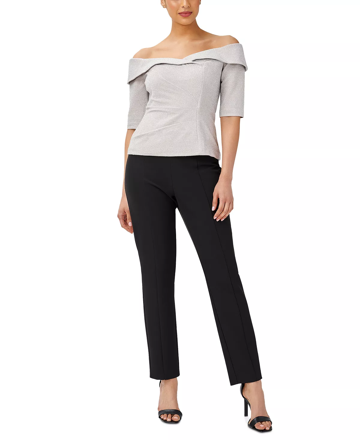 Adrianna Papell Women's Ruched Off-The-Shoulder Top 3 Adrianna Papell Women's Ruched Off-The-Shoulder Top - Image 3