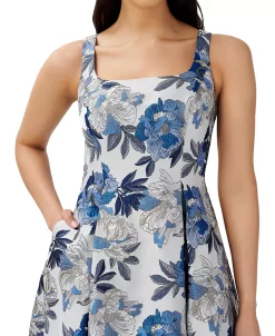 Adrianna Papell Women's Jacquard Midi Dress 10 Adrianna Papell Women's Jacquard Midi Dress -Anne Klein Sales Store 22294275 fpx