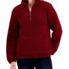Style & Co Women's Sherpa Quarter-Zip Pullover, Created For Macy's