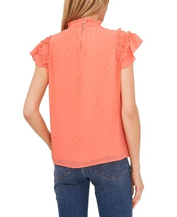 CeCe Women's Ruffled Flutter Sleeve Blouse 2 CeCe Women's Ruffled Flutter Sleeve Blouse - Image 2