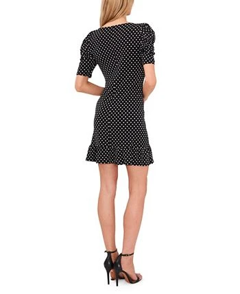 CeCe Women's Printed Ruched Sleeve Dress 2 CeCe Women's Printed Ruched Sleeve Dress - Image 2