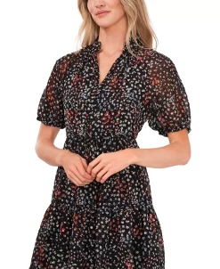 CeCe Women's Printed Clip Dot Baby Doll Dress -Anne Klein Sales Store 22295583 fpx