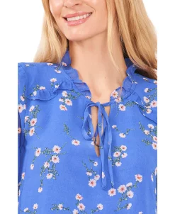 CeCe Women's Tie Neck Floral Print Blouse -Anne Klein Sales Store 22295672 fpx
