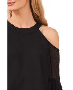 CeCe Women's Cold Shoulder Clip Dot Blouse -Anne Klein Sales Store 22295682 fpx