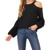 CeCe Women's Cold Shoulder Clip Dot Blouse